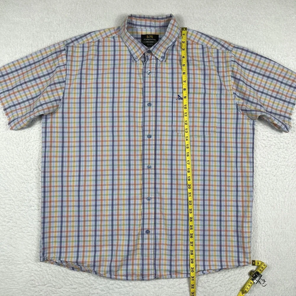 Drunknmunky Shirt Mens XXL Multicolor Plaid‎ Made In UAE Hip Hop Skater Monkey
